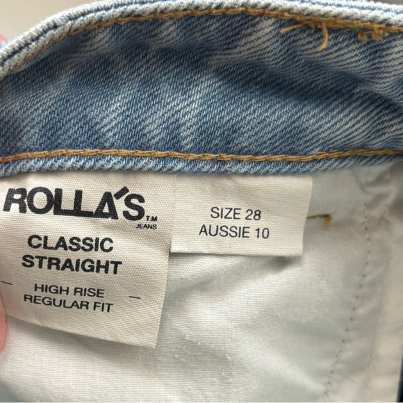 ROLLA’S Classic Straight High Rise Regular Fit Jeans Size 28 - Picture 12 of 12